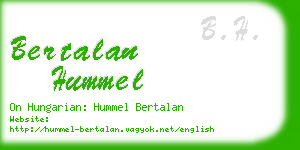 bertalan hummel business card